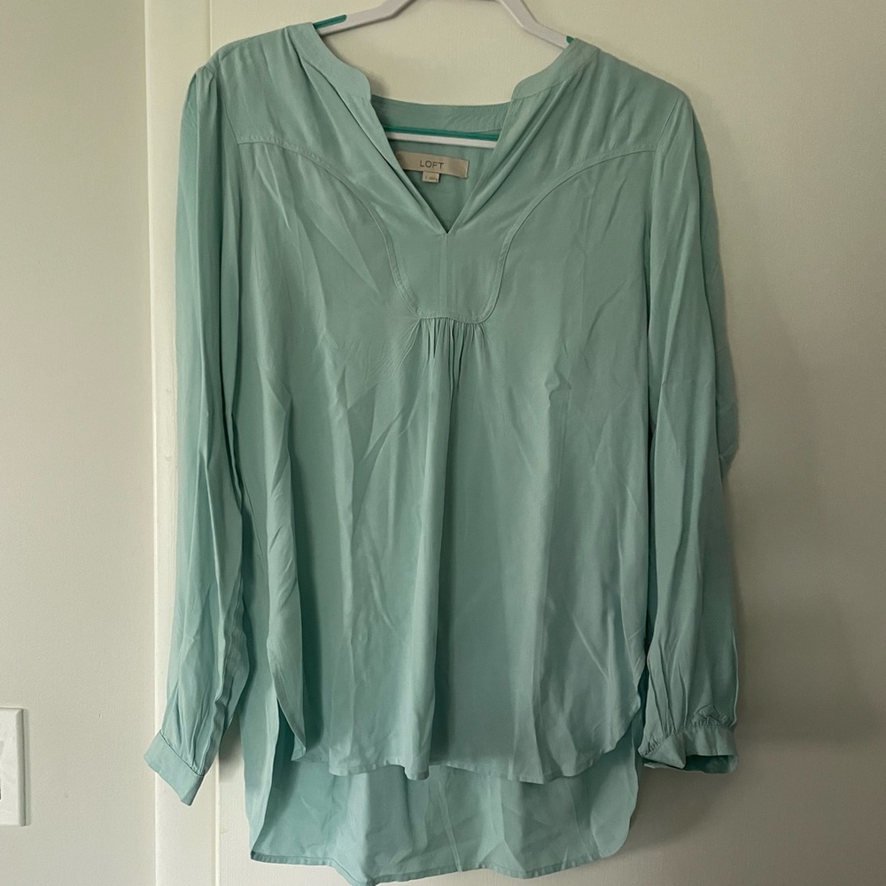 LOFT Light Green Shirt